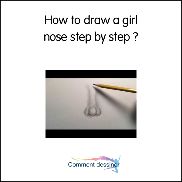 How to draw a girl nose step by step